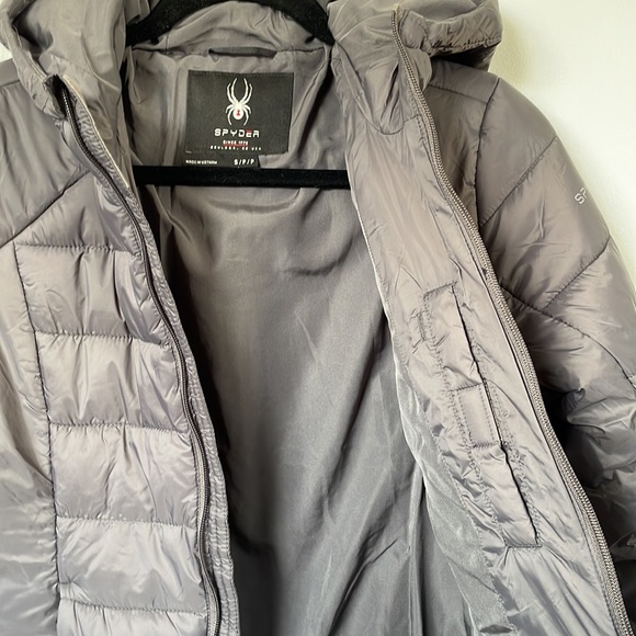NWT Spyder Clara Puffer Jacket Mineral Grey - Picture 4 of 16